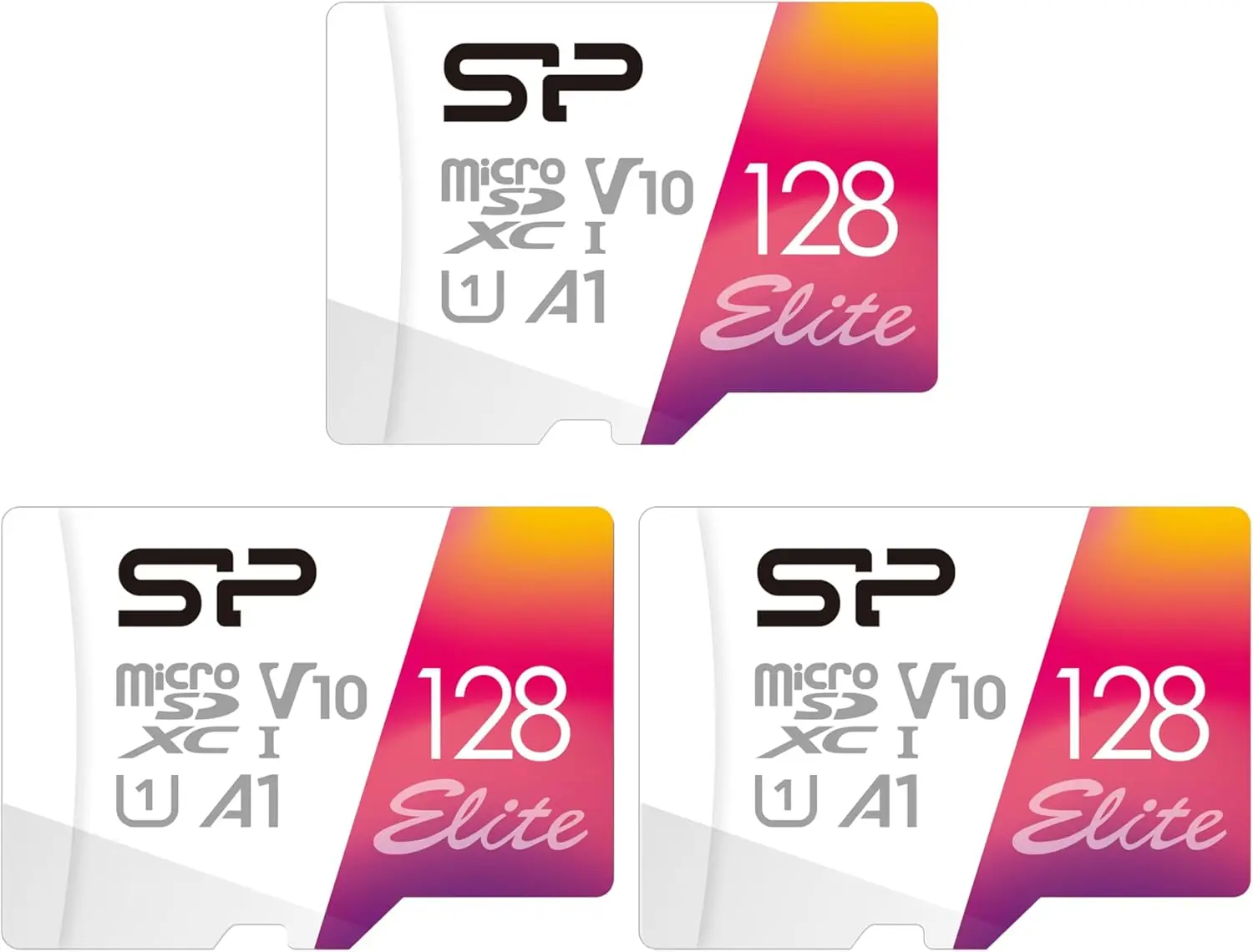 

3-Pack 128GB UHS-I microSDXC Memory Card with SD Adapter, High-Speed Storage for Smartphones and Cameras