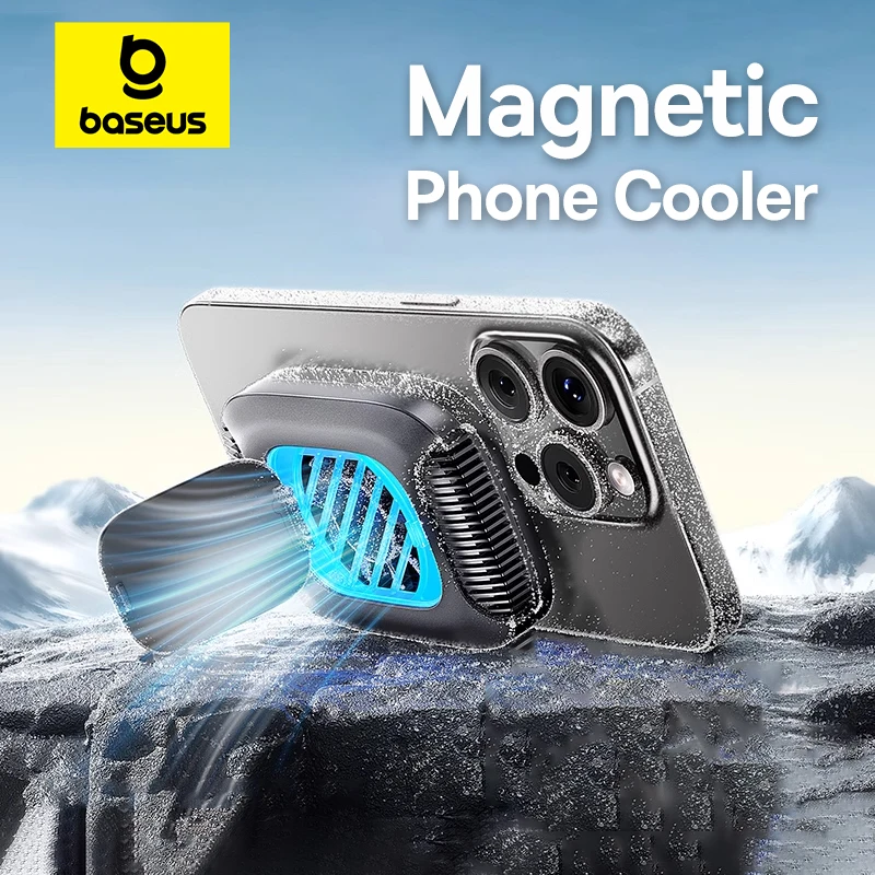 【Limited Offer】Baseus Magnetic Phone Cooler with Wireless Charger 2 in 1 Game Cooler Radiator for iPhone 17 Fast Cooling Fan
