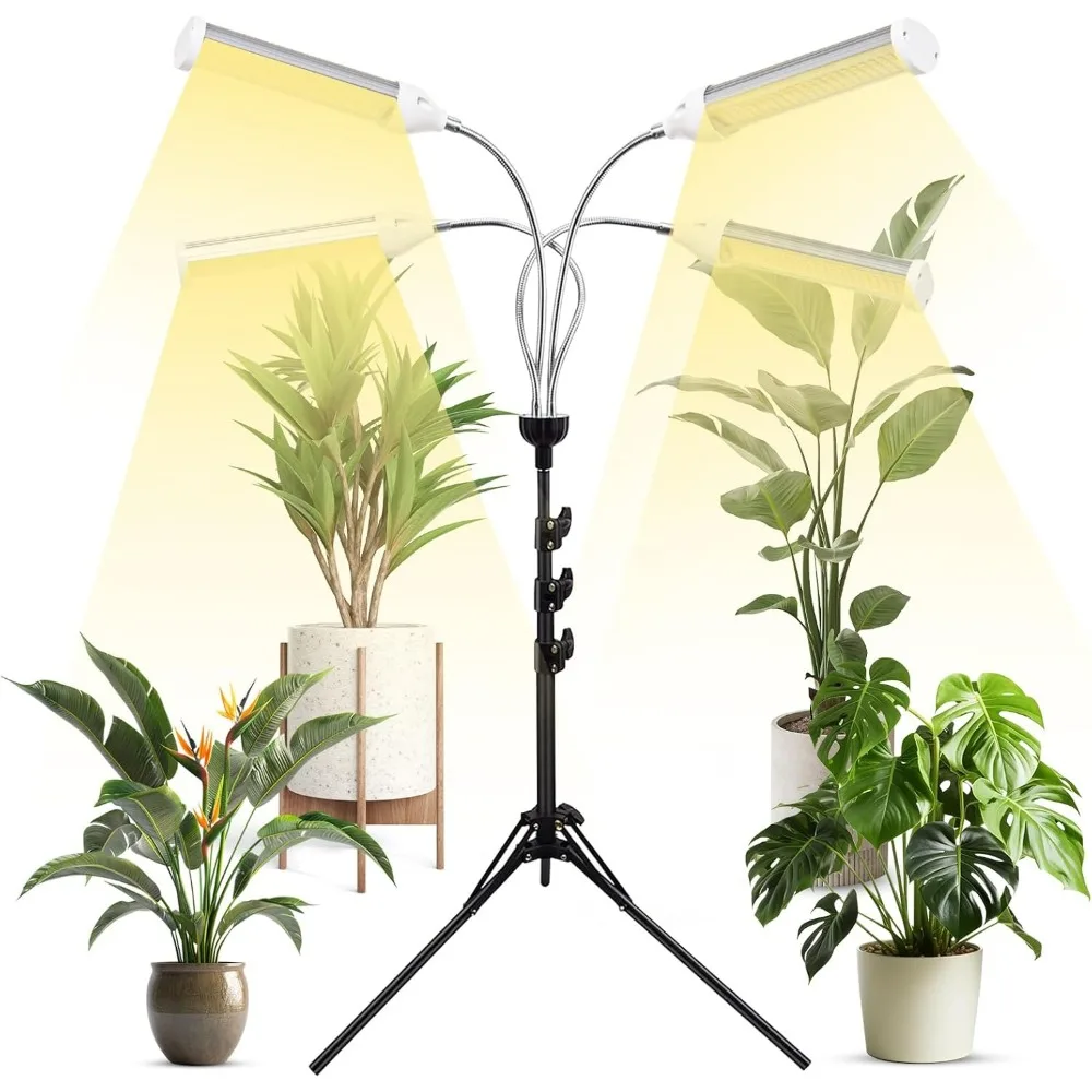 

420 светодиодов, светодиодные фонари полного спектра для комнатных растений с регулируемой подставкой для штатива и автоматическим таймером