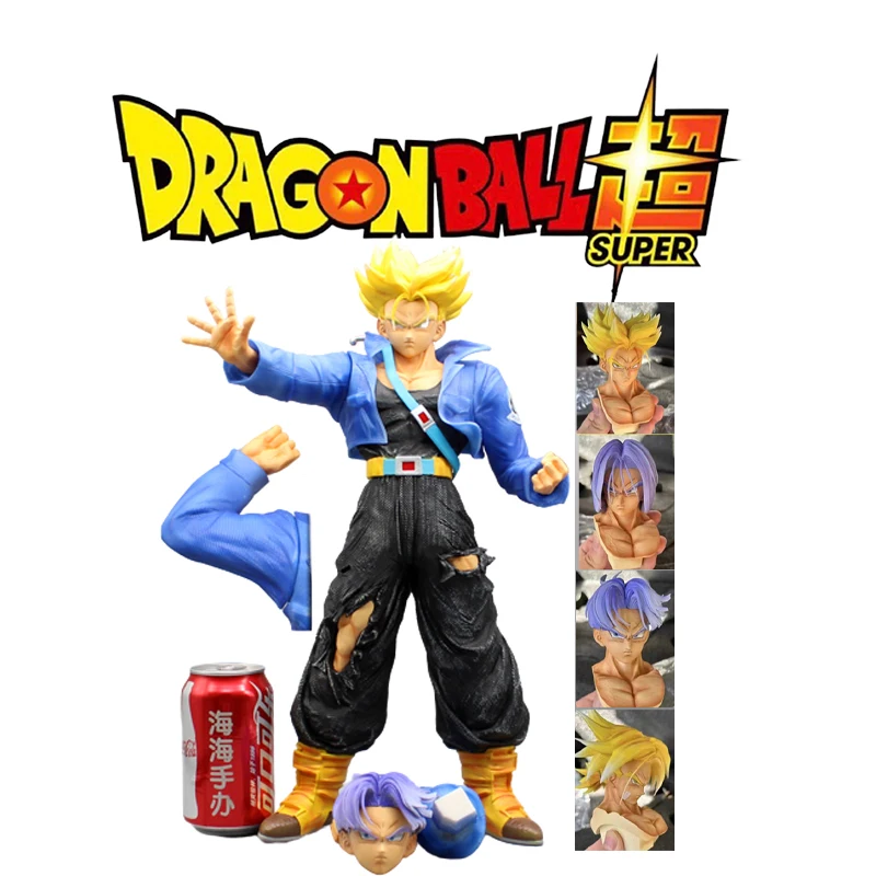 

Dragon Ball Anime Gk Four Heads Trunks Super Saiyan Yellow Hair 41cm Oversized Model Room Decoration Kids Collection Toy Gifts