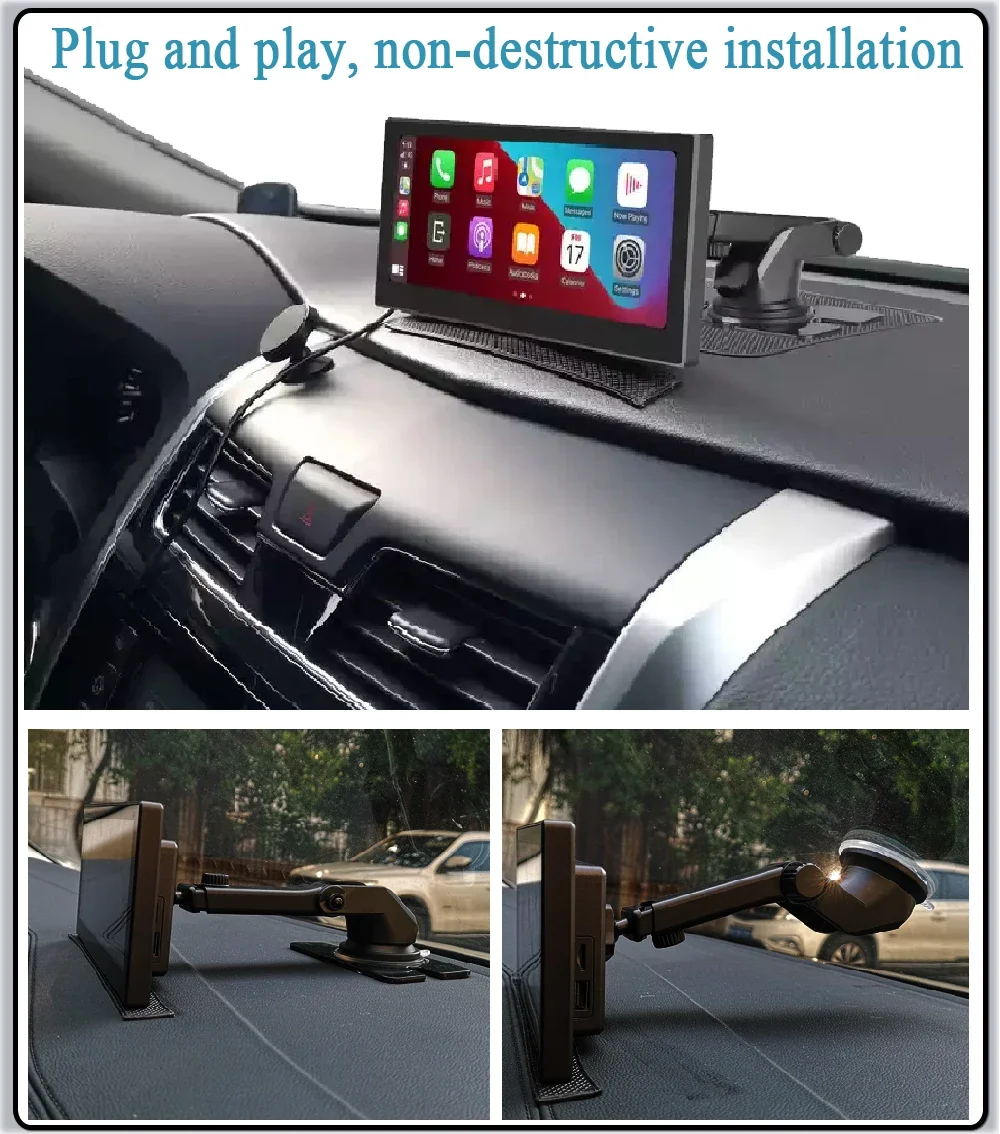 7 Inch High quality Touchscreen Wireless Carplay Display Screen Portable Car Player GPS Navigation by CarPlay For Universal cars