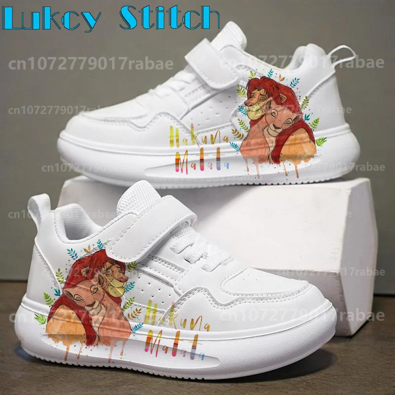 

Популярная детская обувь King Lion, модные трендовые кроссовки для мальчиков и девочек с мультяшным принтом, молодежные студенческие белые кроссовки, размер 28-39