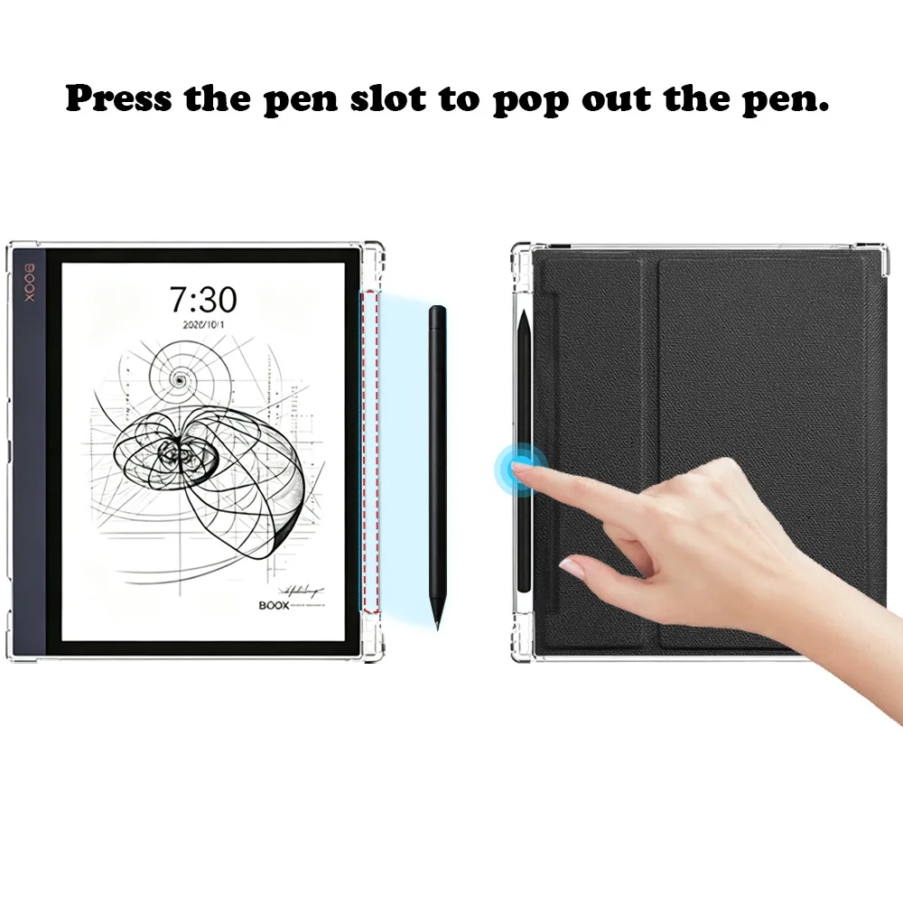 For Boox Note Air 1 Boox Note Air 2 Boox Note Air 2 Plus Case, Adjustable Multi-angle Portable Protective Sleeve with Pen Slot