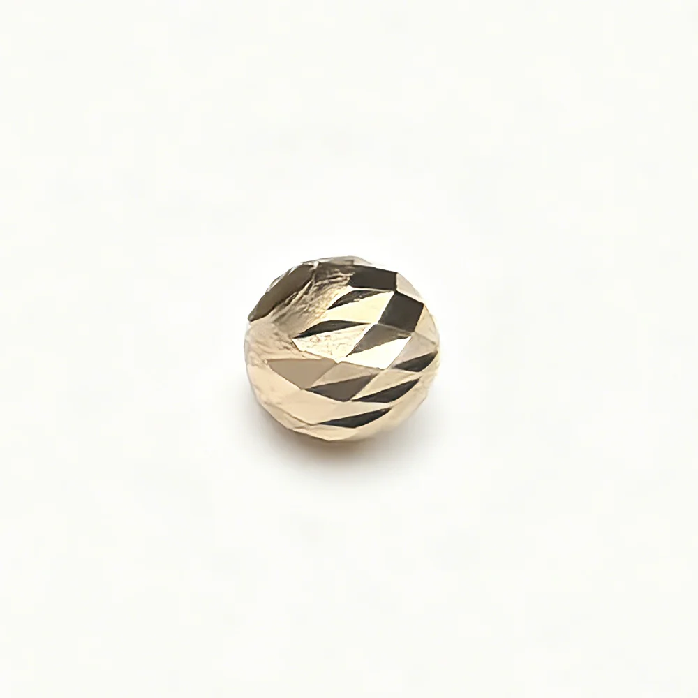 

Real 14K Solid Gold Spacer Beads Diamond Cut Design Ball for Jewelry Making Au585 Gold beads 2.5mm for Bracelet Necklace DIY