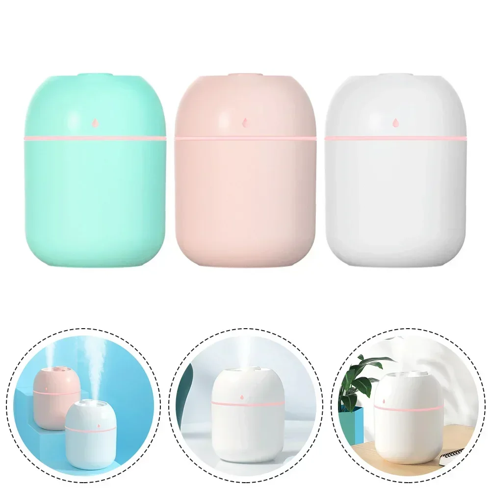 220ML Air Humidifier Aromatherapy Cool Mist Car Aroma Diffuser Portable USB Essential Oils Purifiers LED Lamp Home Fragrance