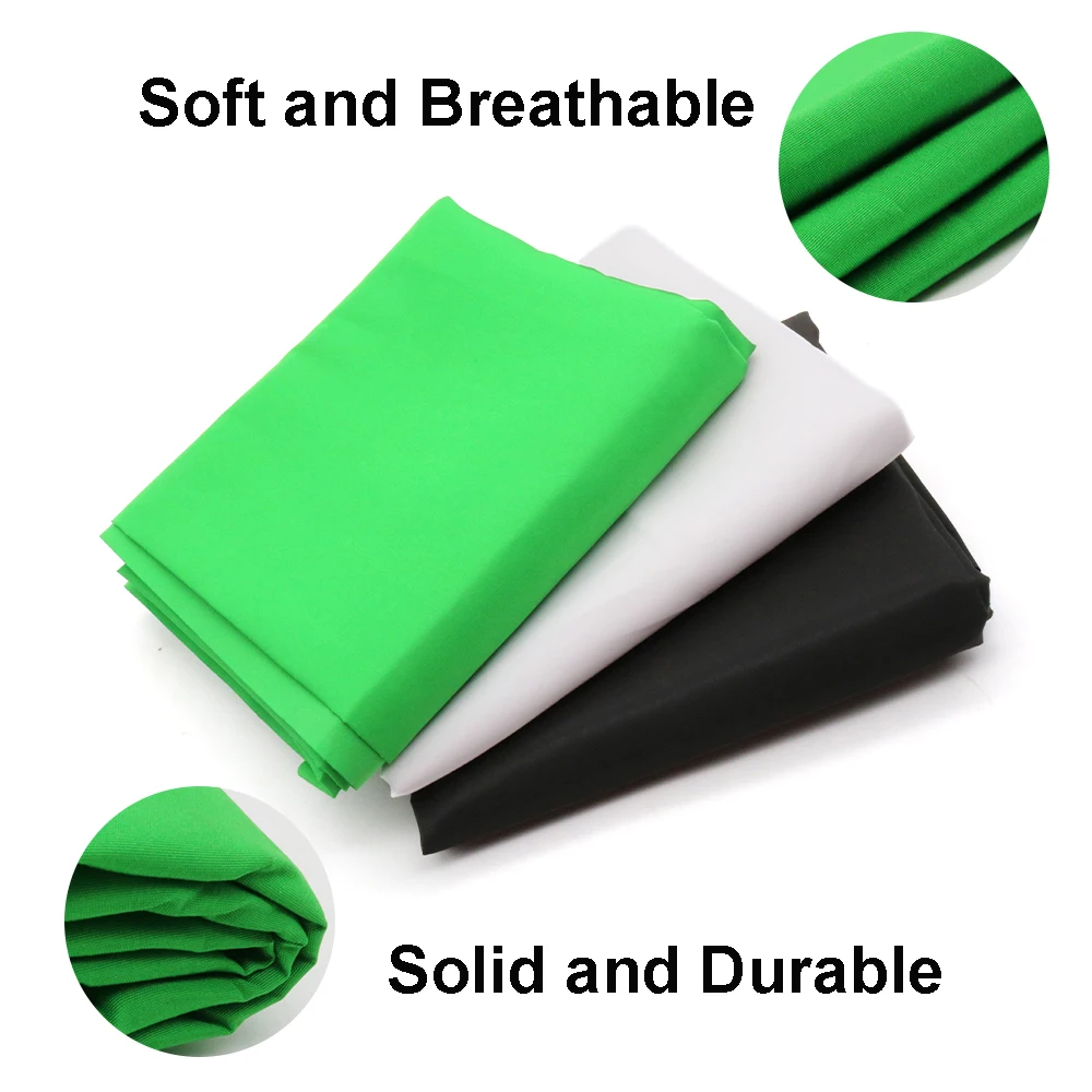 50cm*100cm Photography Background Cloth Backdrop Smooth Green / Black / White Chromakey For Photo Studio Light Box