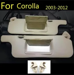 Car Interior Sunvisor With Mirror Front visor assembly For Toyota Corolla 2003 2004 -2008 2009 2010 2012 2013 Car accessories