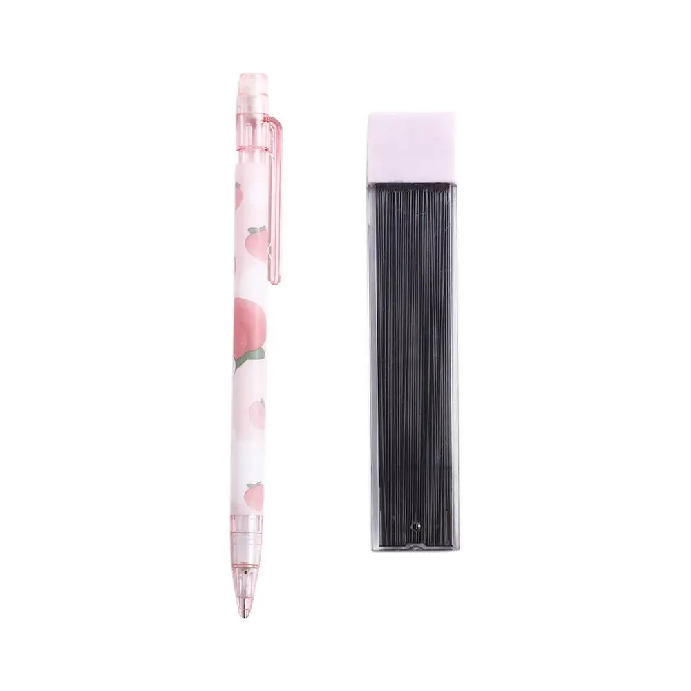 Cute Student Honey Pink Peach 0.5mm Mechanical Pencil Automatic Pencils Press Pen Movable Pencil