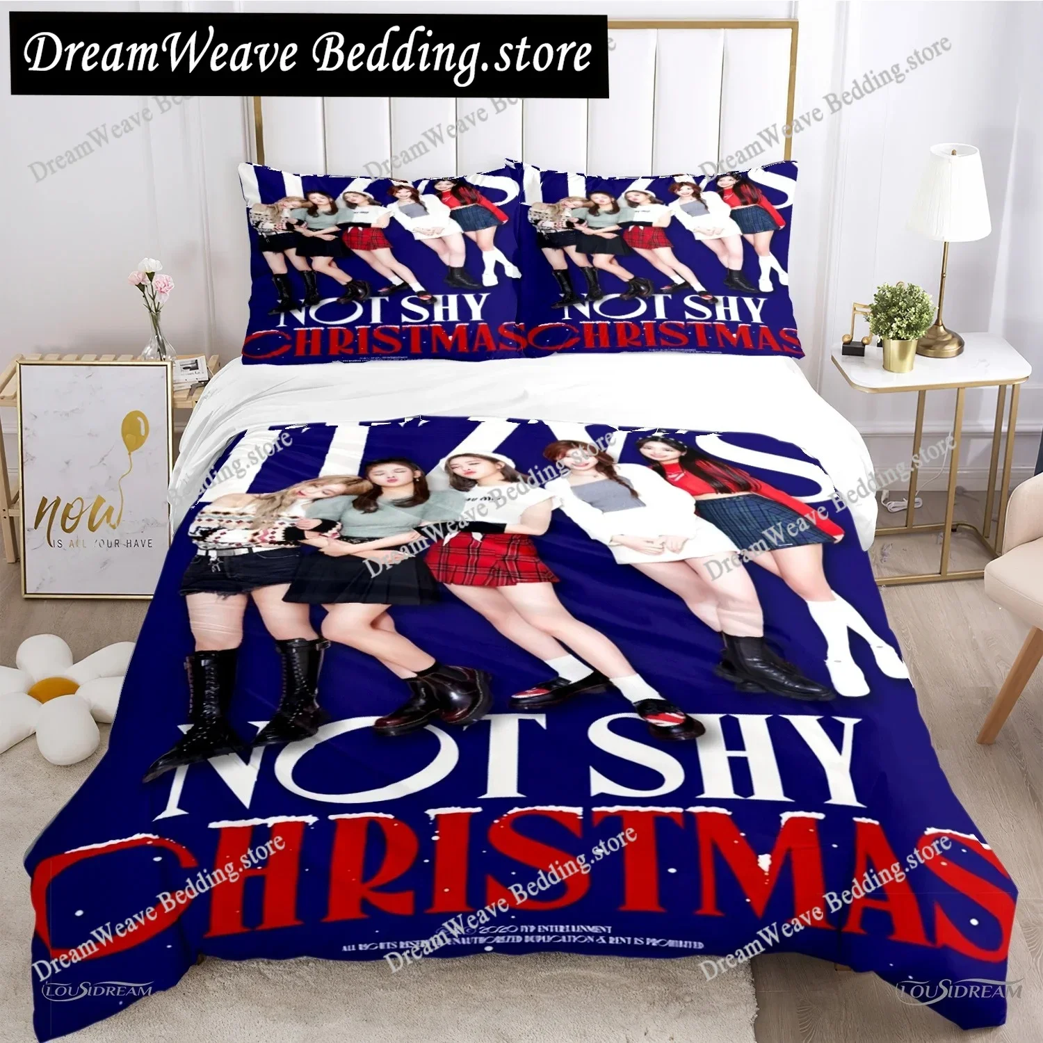 Bedding Decor Korean Singing Group I-Itzy-All Season Duvet Cover Comforter Bedding Set Soft Quilt Cover and Pillowcases SingleDo