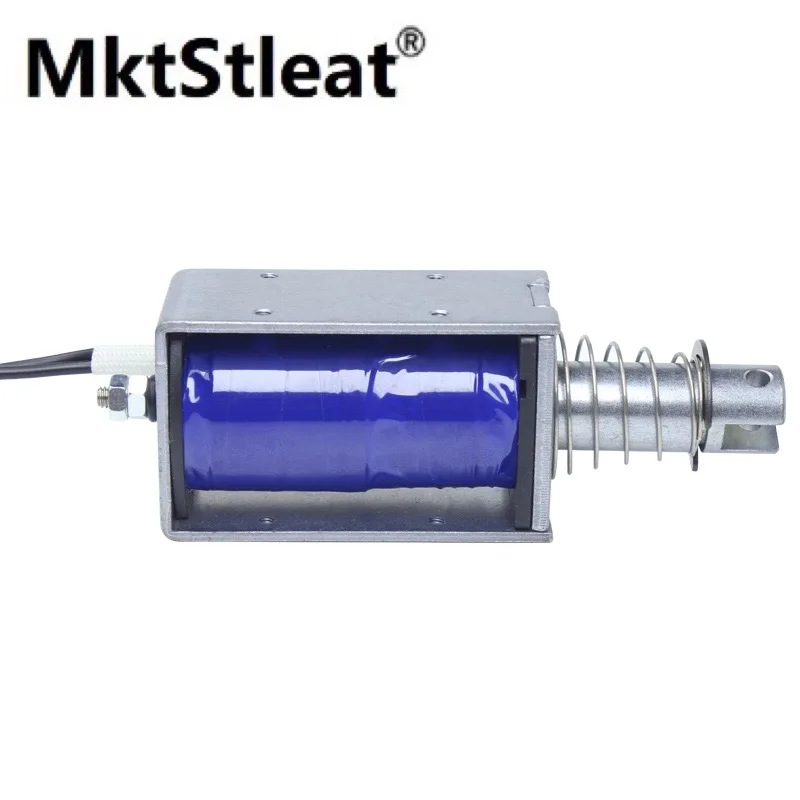 MktStleat LY019 Large Suction Pull 74N Impact Stop Closure Solenoid Push-pull Puller Strong Magnetic Coil Brake