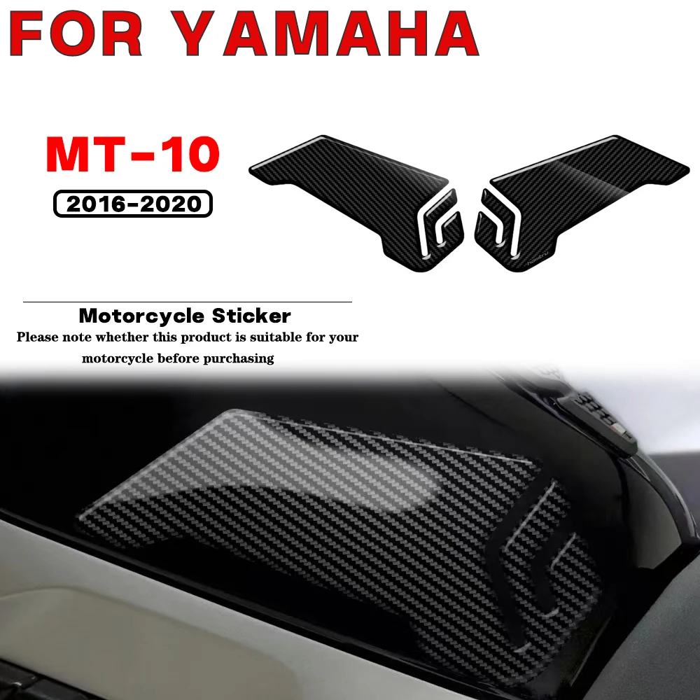 

For YAMAHA MT-10 2016 2017 2018 2019 2020 Motorcycle Side Fuel Tank Pad Knee Decal Protection Sticker 3D Carbon