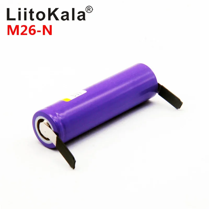 Nuevo 100% Original LiitoKala M26 18650 2600mah batería recargable de iones de litio 10A batería de seguridad para cigarrillo electrónico Scooter M26-N