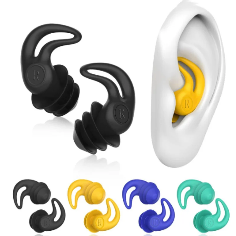 ISURE MARINE 4 Pairs Adult Earplugs Waterproof Strong Sound Insulation And Noise Reduction Earplugs For Outdoor Travel Earplugs