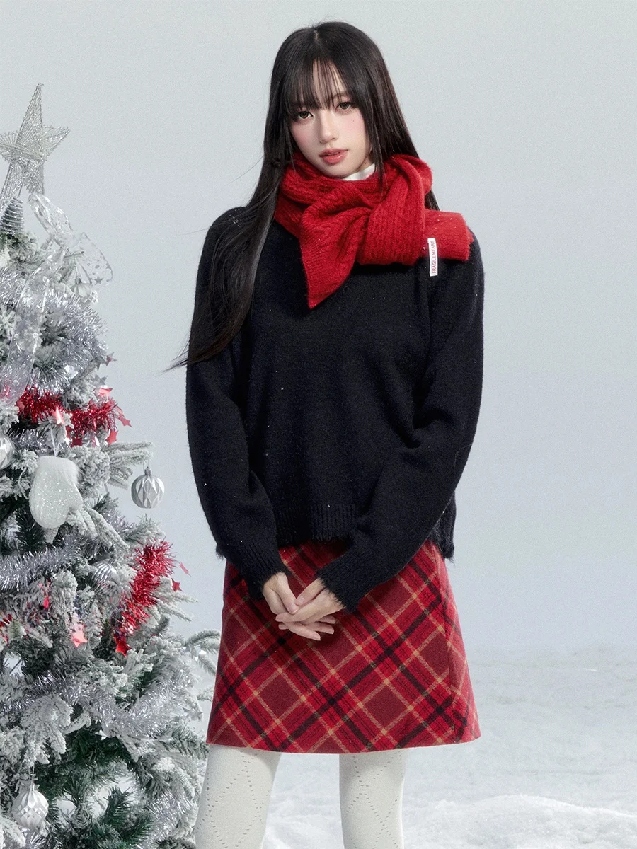 

Fragile Heart Basic Tassel Knitwear Lazy Style Hollow Soft Sweater A-Line Loose Fit Autumn Winter Warm Long Sleeve round Neck