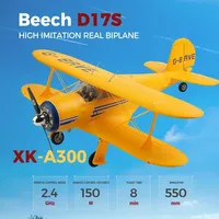 Wltoys XK A300 RC Plane Beech D17S Model 3D/6G LED 2.4GHz GPS Remote Control Airplane Large Fighter toys Gift FPV Carrier