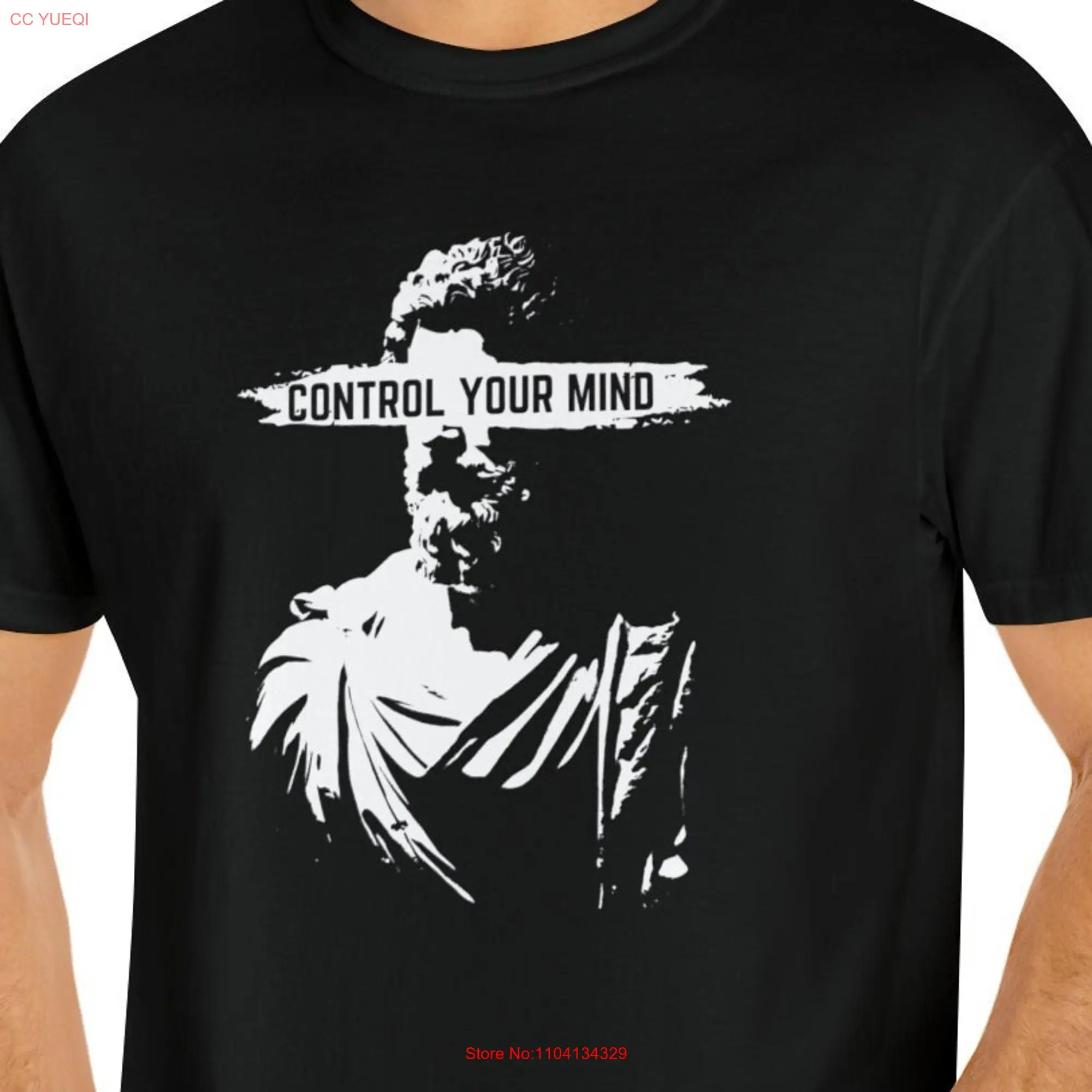 Stoic Control Your Mind Marcus Aurelius Softstyle T Shirt long or short sleeves