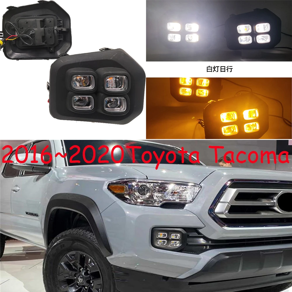 Video Bumper Headlight For Tacoma Daytime Light 2016~2020y Car Accessories LED DRL Headlamp Tacoma Fog Light