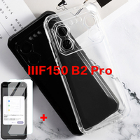 2in1 Tempered Glass for IIIF150 B2 Pro Silicone Case Bumper Soft TPU Transparent Phone Cover for IIIF150 B2Pro Screen Protector