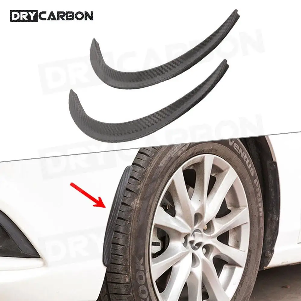 Carbon Fiber Look Fender Flares Wheel Eyebrow Auto Mudguard Lip Body Kit Auto car Protector Cover Mud Guard for Universal Car