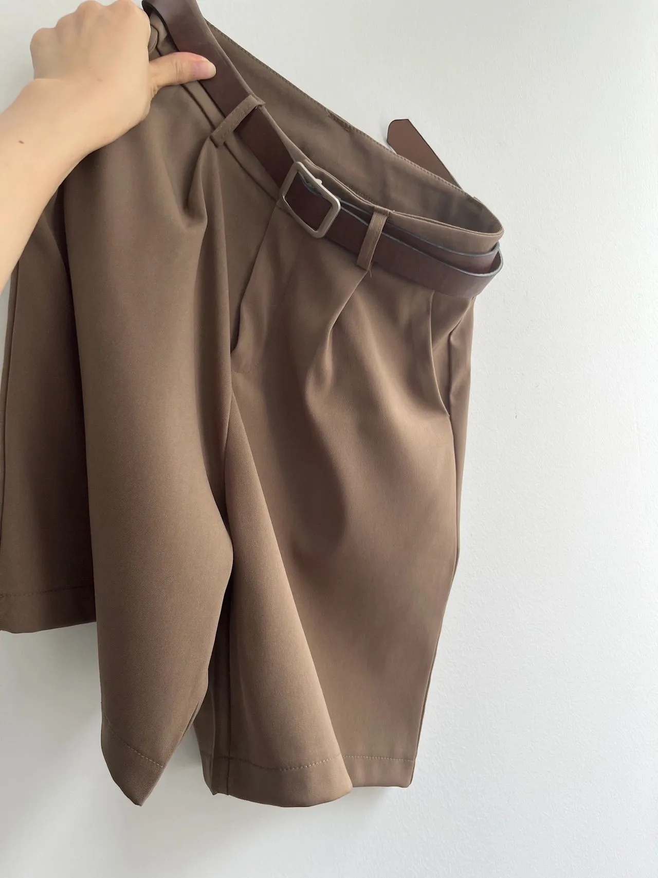 

Женские коричневые шорты до колена в стиле стритвир, винтажные, 2000-х, Y2K, гайару, с высокой талией, модная летняя одежда