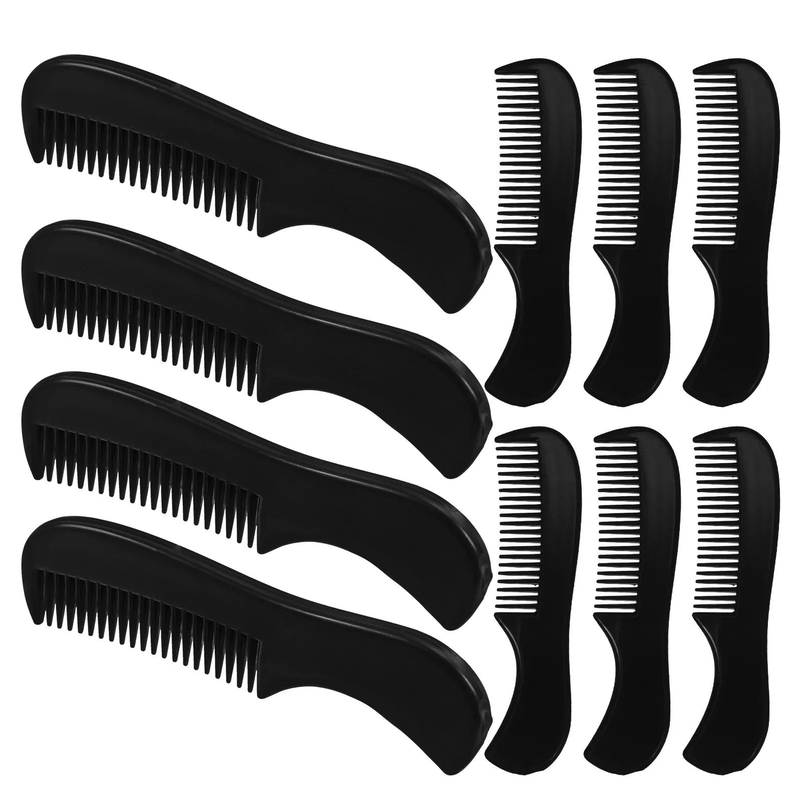 10Pcs Small Beard Comb for Men Hole Free Design Plastic Grooming Comb Versatile Tool for Beard Hair Eyebrow Shaping Styling