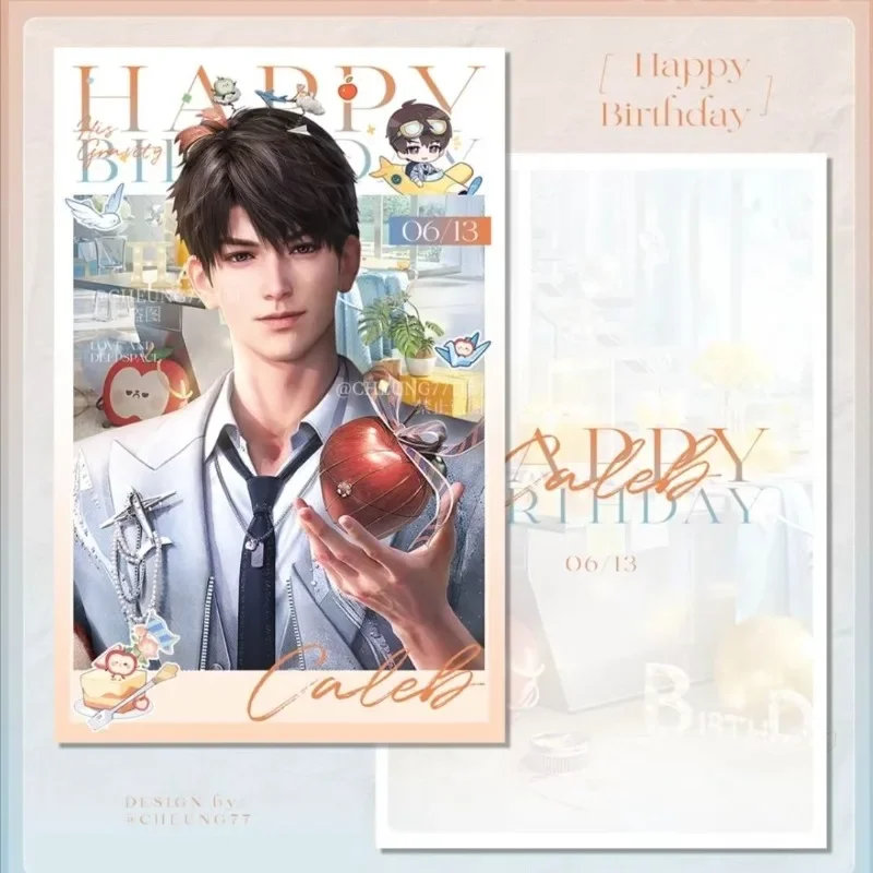 3Pcs/Lot Birthday Party Game Love and Deepspace Decor Lomo Card Caleb Xia YiZhou Photocard HD Double-sided Album Photo Card