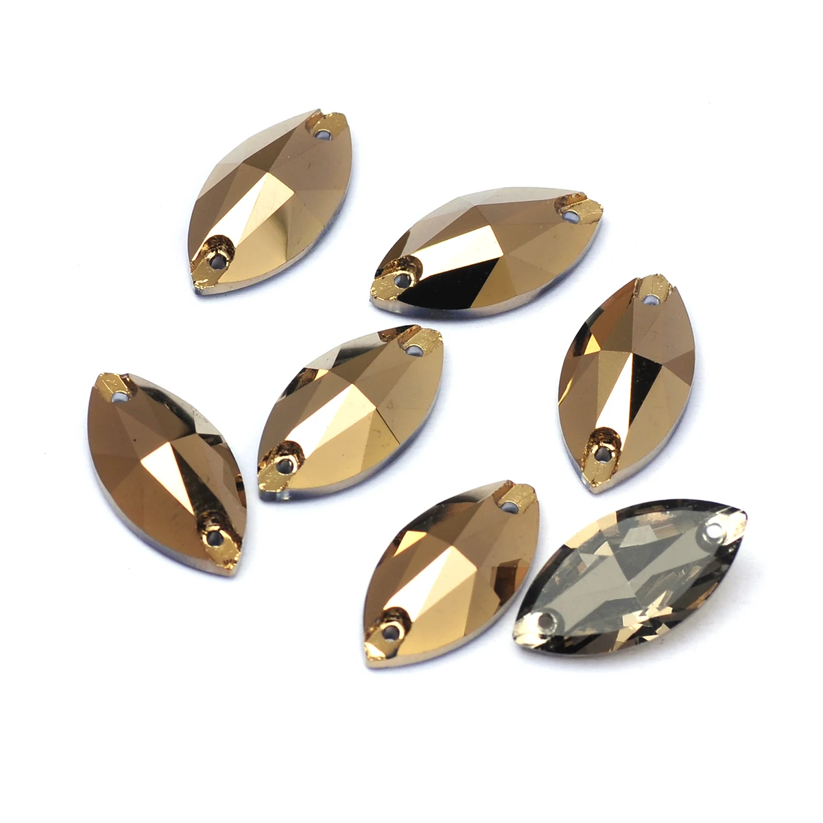 PUBRILEX Aurum All Shapes Aufnähbare Strasssteine Großhandel Neue Nähsteine mit abgeschrägten Kanten für Kleidungs- und Schmuckdekoration – Detail 13