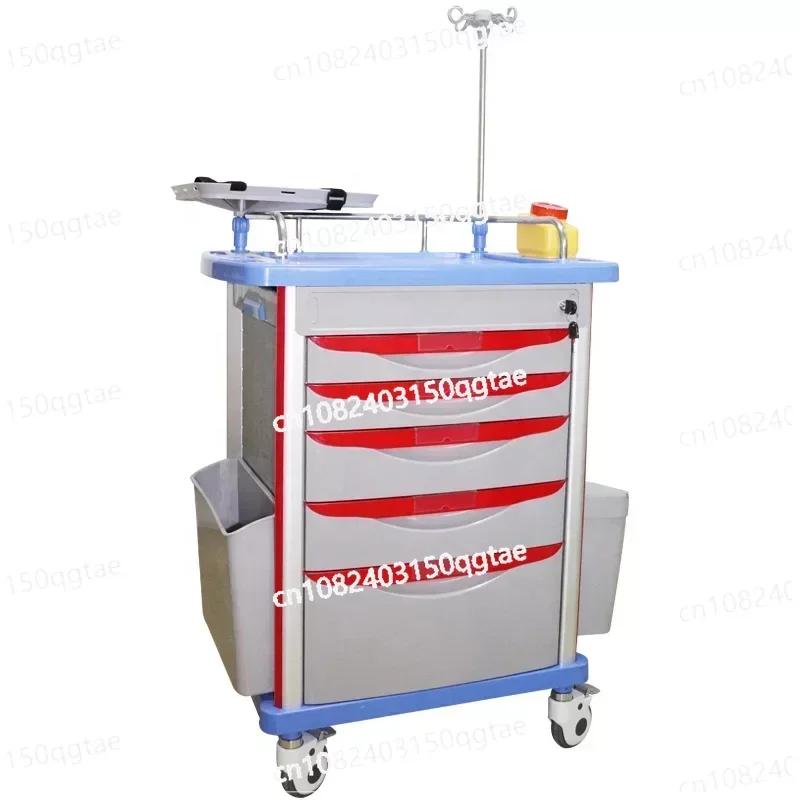 Manufacturer ABS Medical Equipment Trolley Hospital Medicine Cart Emergency