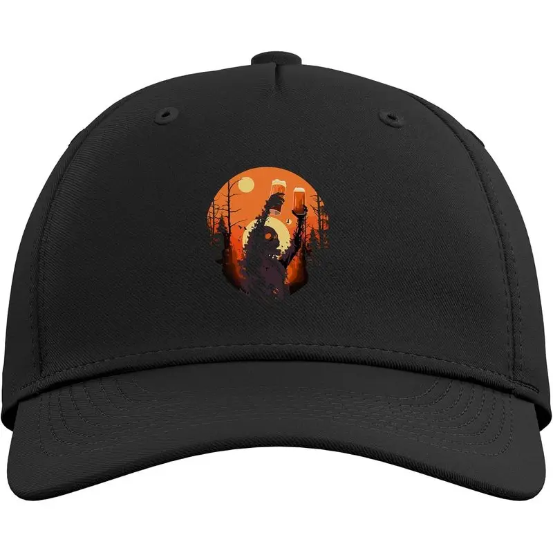 Zombie Drinking Moon Celebrating Halloween Adjustable Baseball Hat