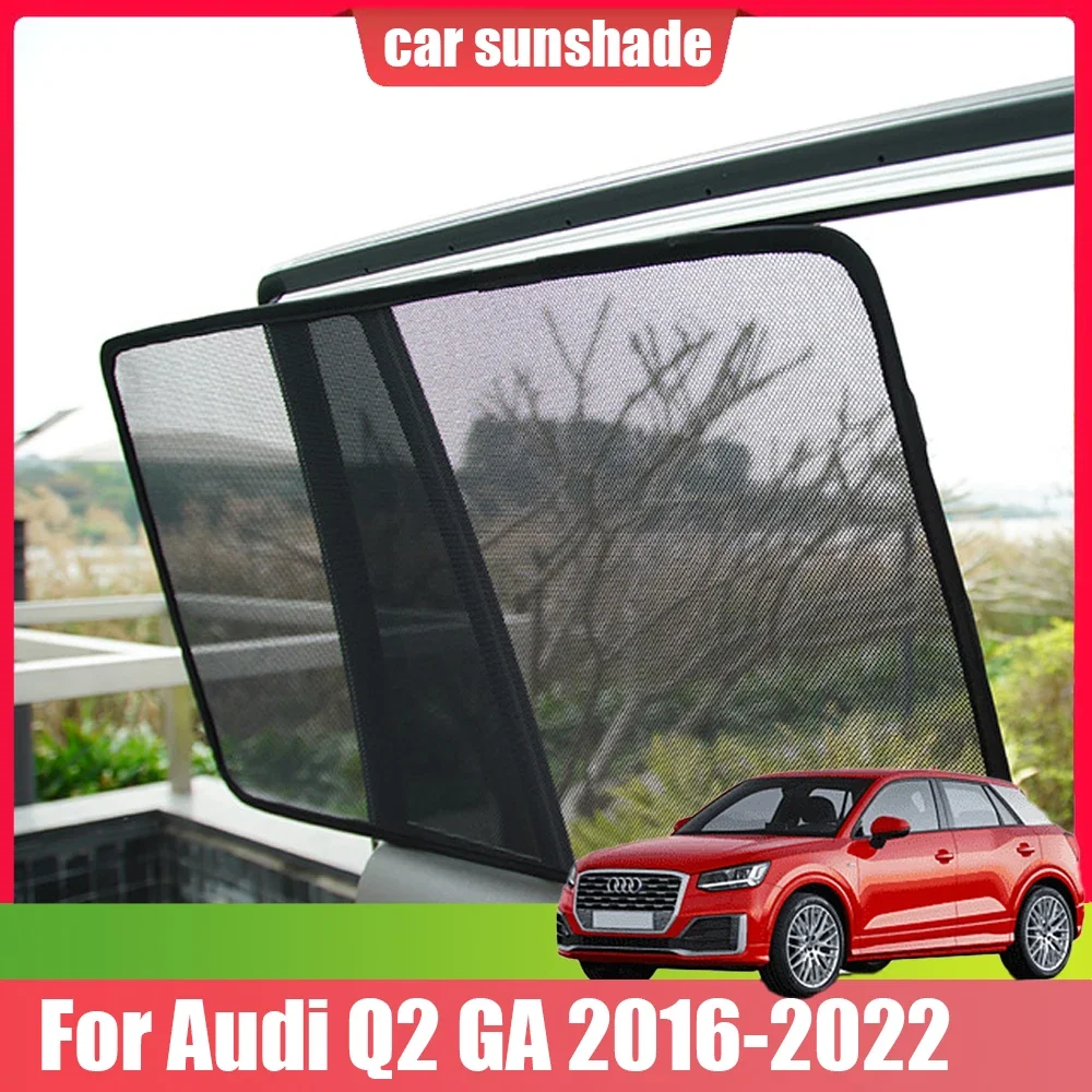 Magnetic Car Sunshade For Audi Q2 GA 2016-2022 Front Shield Window Windshield Rear Side Window Curtain Sun Shade Visor