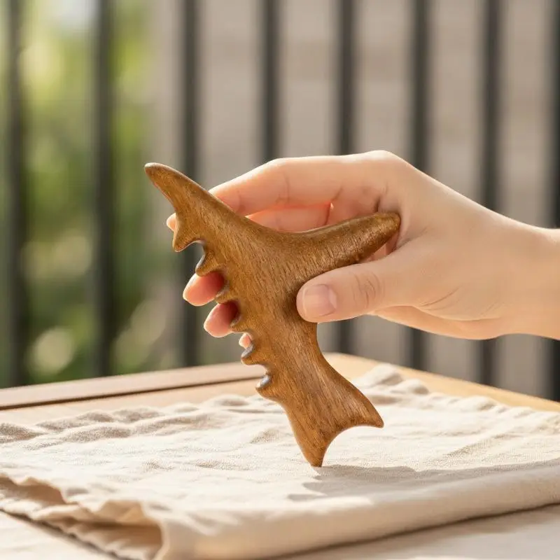 1Pcs Professional Longfeng Sandalwood Trigger Point Massage Gua Sha Tools
