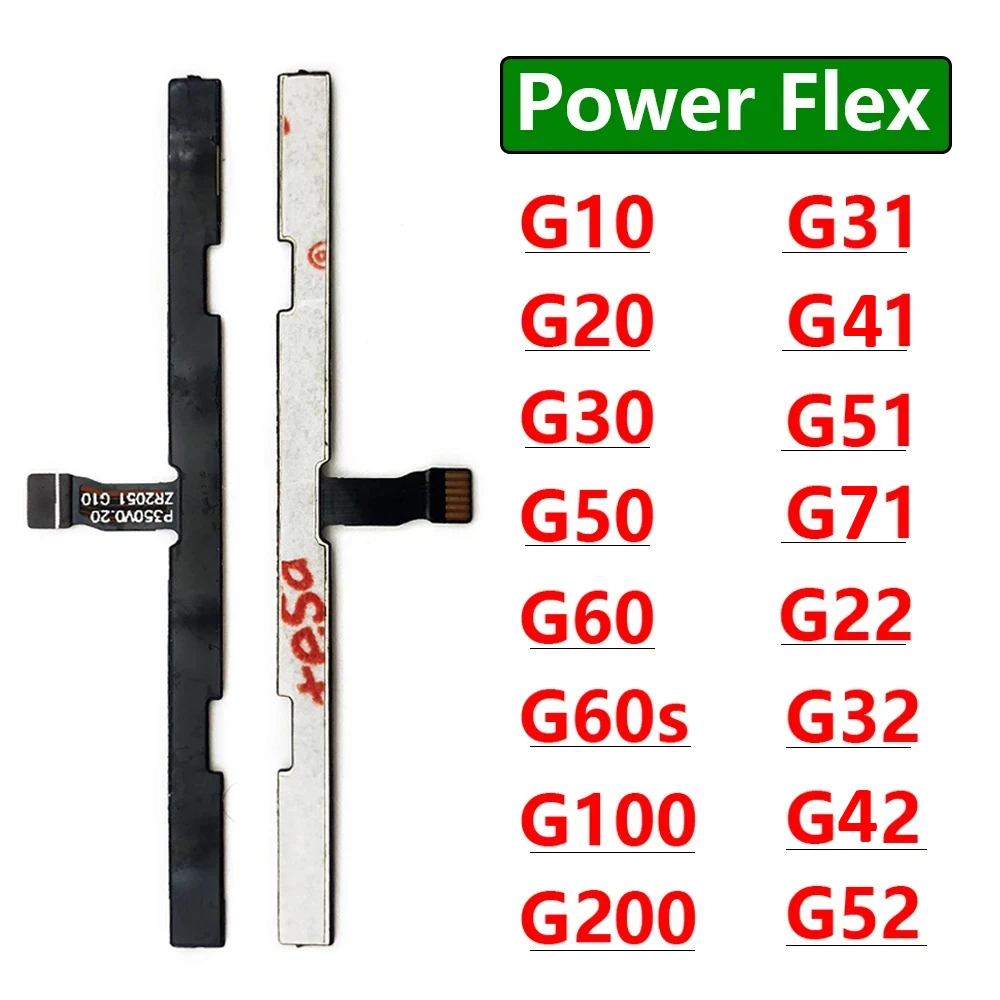 Power on off Volume Key Button Flex Cable For Motorola Moto G10 G20 G30 G100 G200 G50 G60 G60s G31 G51 G71 G22 G32 G52 G62 5G