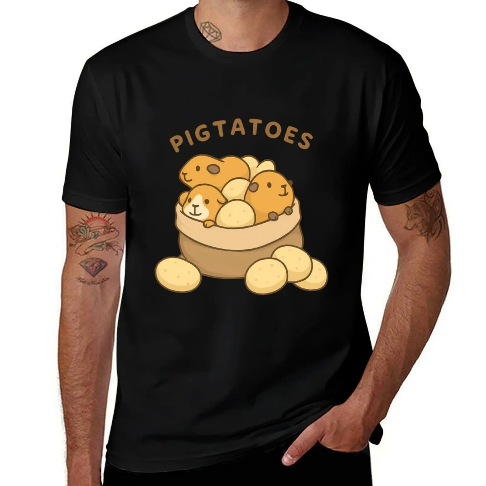 

Pigtatoes – Cute Guinea Pig Potato Squad Design T-Shirt anime tshirt funny shirt cotton for a boy t shirts for men cotton