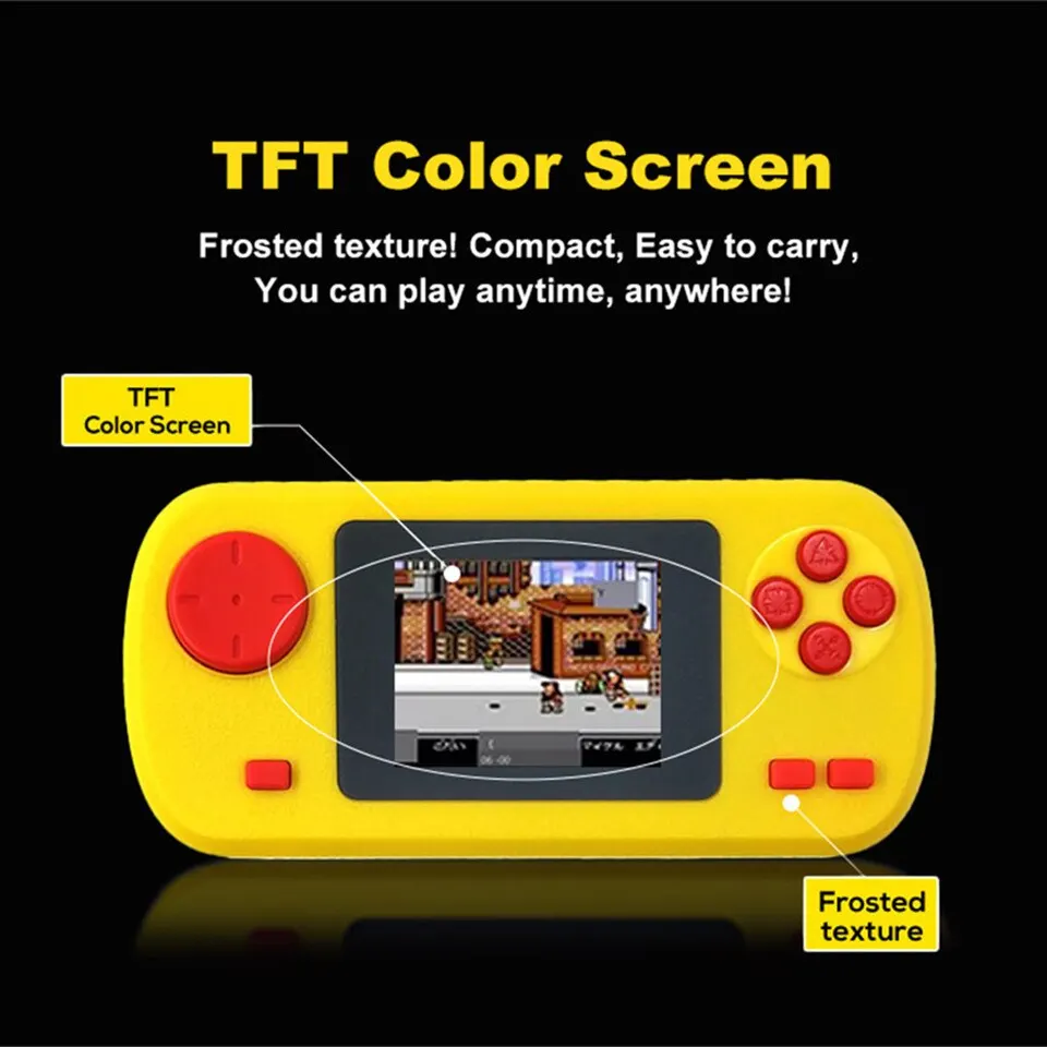 GAMINJA GC32 Mini lettore di giochi portatile TFT console Video con schermo a colori integrati 128 giochi a 8bit per bambini regalo di natale