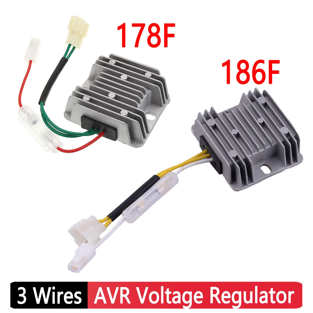 

3-4 Wire 12V 178F 186F Generator Adjuster Stabilizer AVR Automatic Voltage Regulator For KDE3500 KDE5000 KDE6500 KDE6700