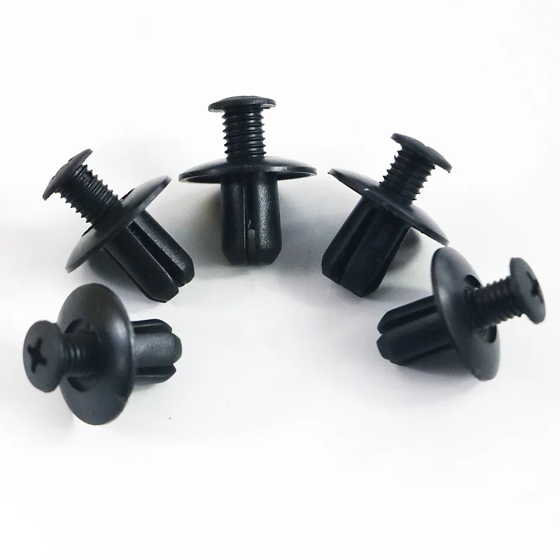 50/100pcs 8mm Car Clips Universal Purpose Plastic Expansion Rivets Folder Door Push-Type Trimming Plate Clips Car Plastic Buckle