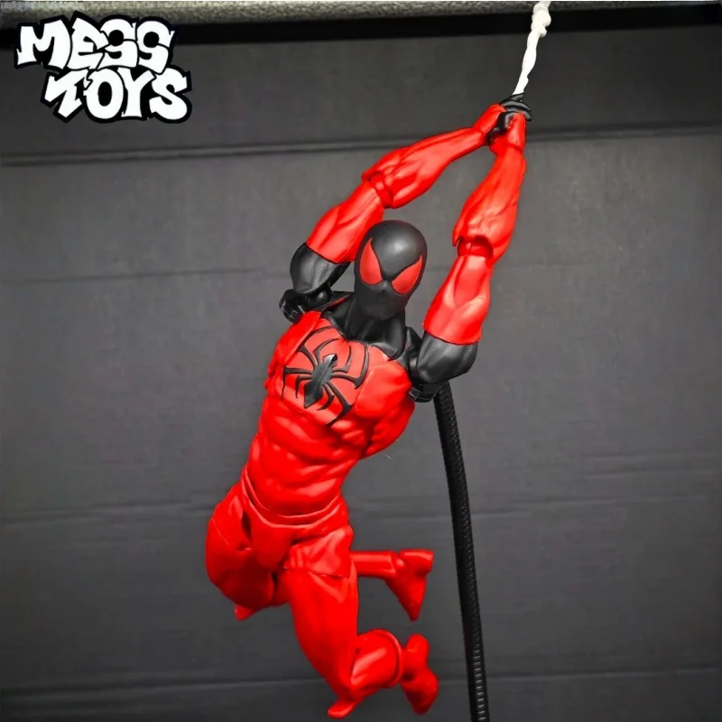 

Spider Man Symbiote Kaine Action Figure Red And Black Suit Anime Toy Gift in Stock Mess Toys Collectible Handmade