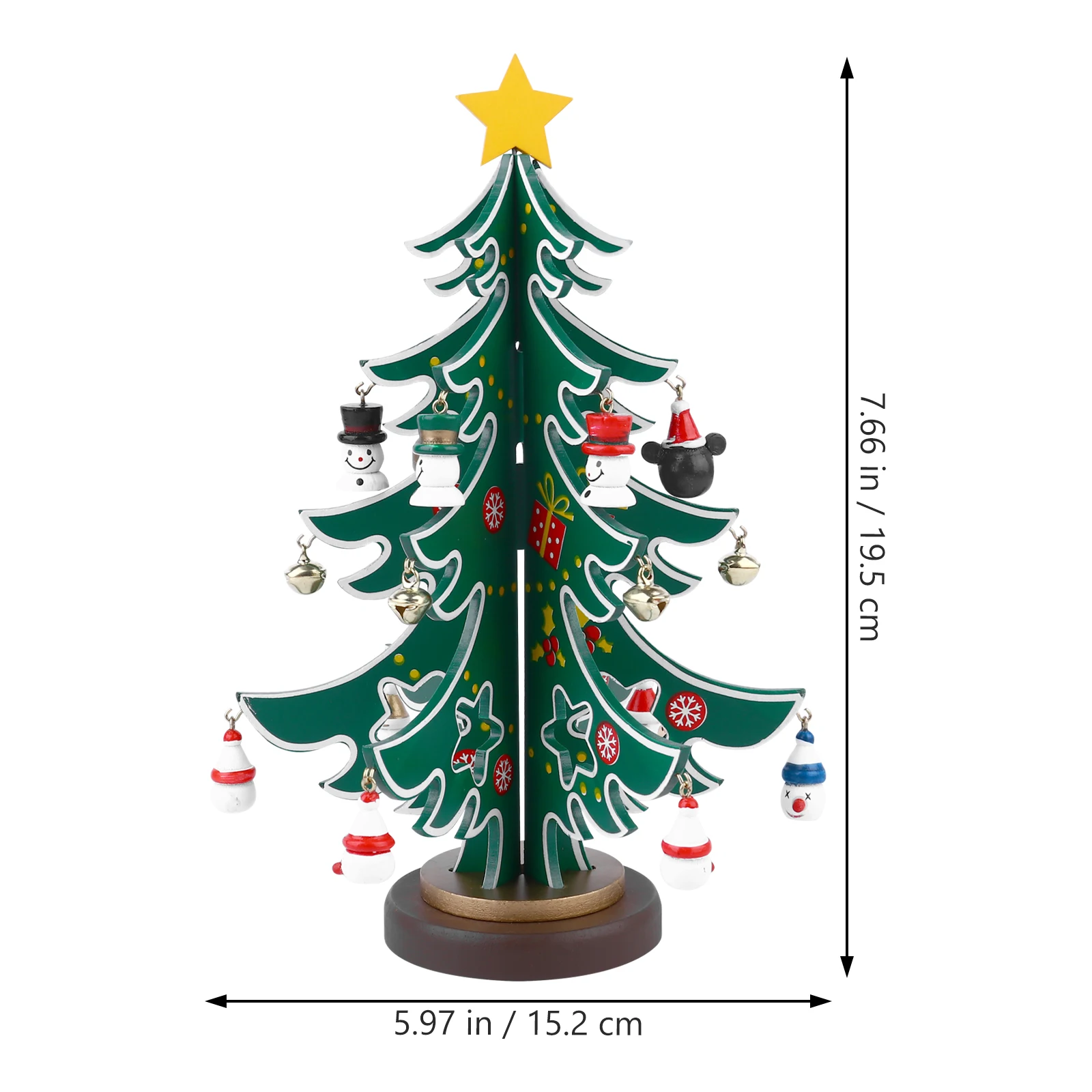 

Wooden Christmas Tree Decor Ornament Xmas Trees Desktop Exquisite Decorations Mini