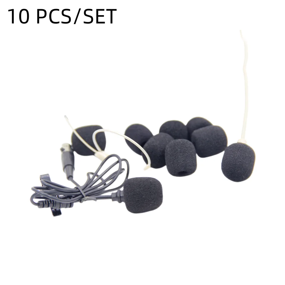 Brand New Microphone Cover Microphone Cover 10Pcs For Gaming Headset Headworn Mic Microphone Foam Windscreen Cover