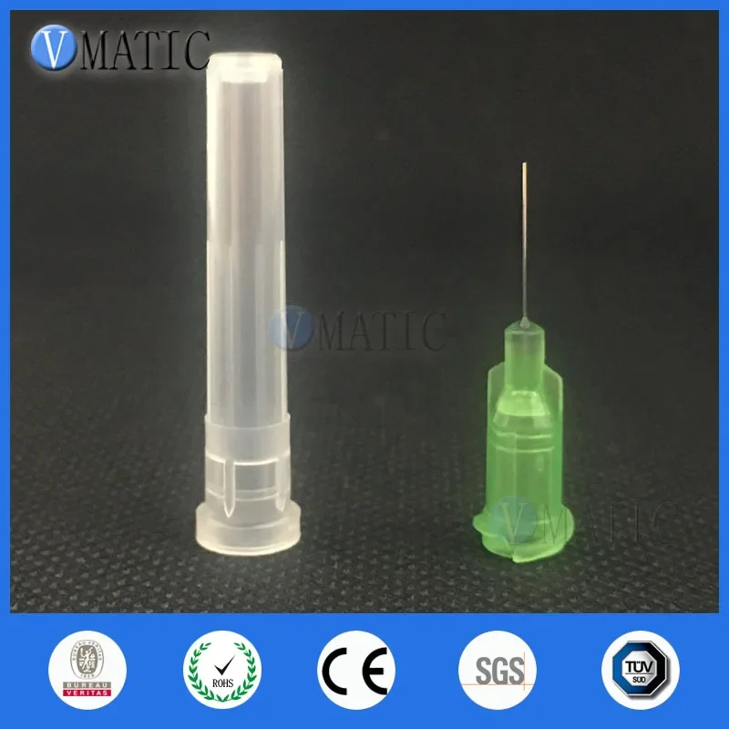 Free Shipping Non-Sterilized Top Selling 34G Luer Lock Hub 0.5'' Tube Length Glue Dispensing Needle Tip 1/2 Inch With Cap