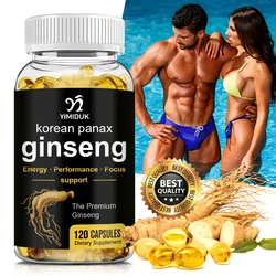 Korean Red Panax Ginseng Capsules Ginseng Root Extract Supports Energy, Strength, Vigor, Performance Ginseng for Men