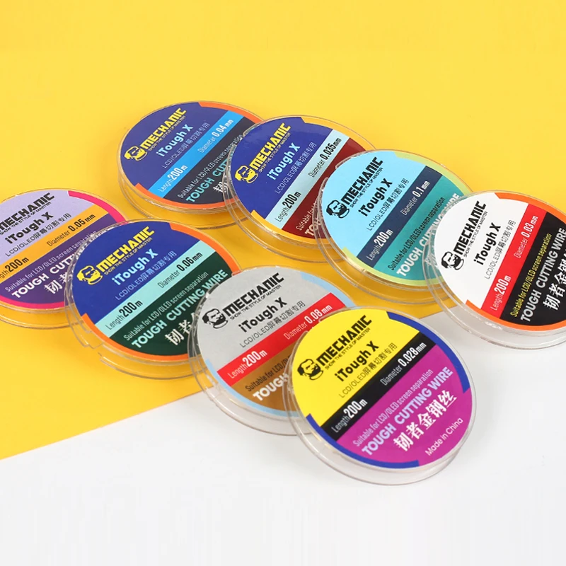 

MECHANIC iTough X Специальная стальная проволока высокой твердости для мобильного телефона ЖК-экран OLED Разделительная линия для резки 0,028 мм-0,1 мм