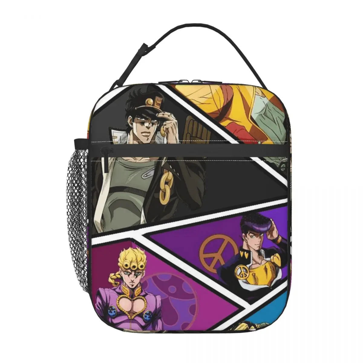 Jojo Bizarre Adventure Joseph Joestar Anime Insulated Lunch Bag for Women Children Leakproof Food Boxes Thermal Lunch Box Tote
