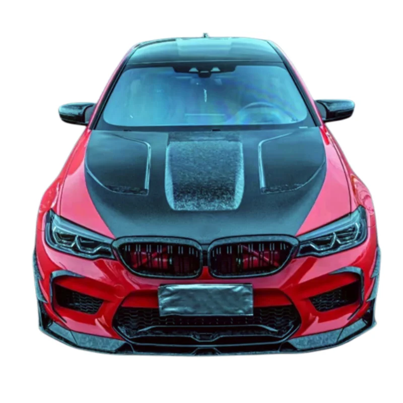 AE style carbon fiber engine hood for B X5M F95 body kit 2020-2022 body kit front bumper edge side skirt rear diffuser