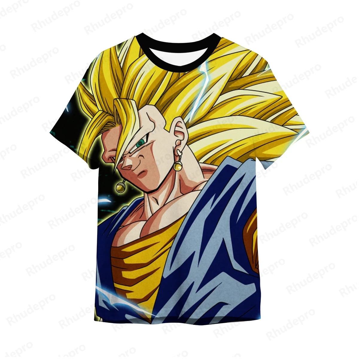 Camisa anime Dragon Ball masculina, roupas infantis, manga curta, tops de cosplay Goku, moda Harajuku, novo, 2024