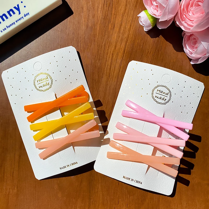 

Заколки для волос ярких цветов, женские милые боковые челки, заколки Dubill BB, 3 па, очаровательные аксессуары для волос, корейский Sle