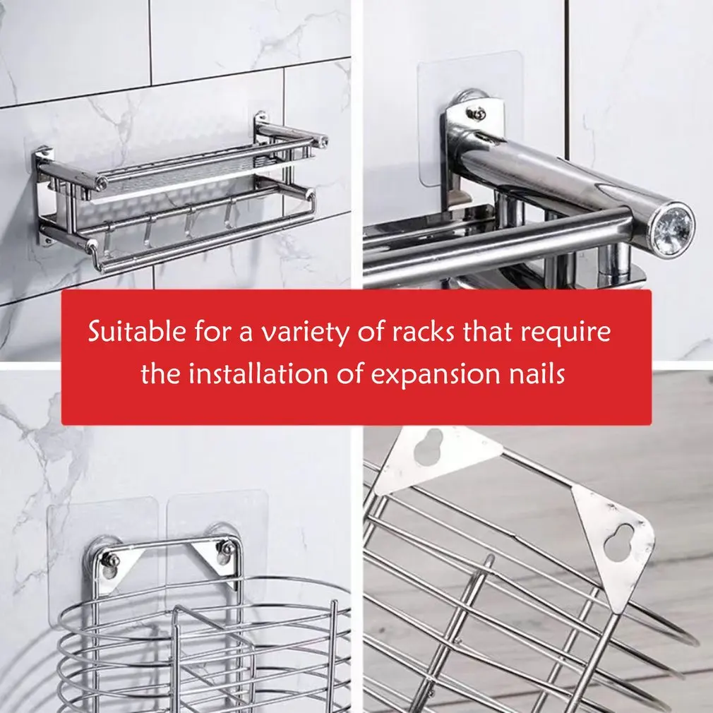 Adhesive Nails Wall Hooks Strong Poster Screw Stickers Wall Hook Closet Cabinet Shelf Pegs Wall Hook Hangers Kitchen Bathroom