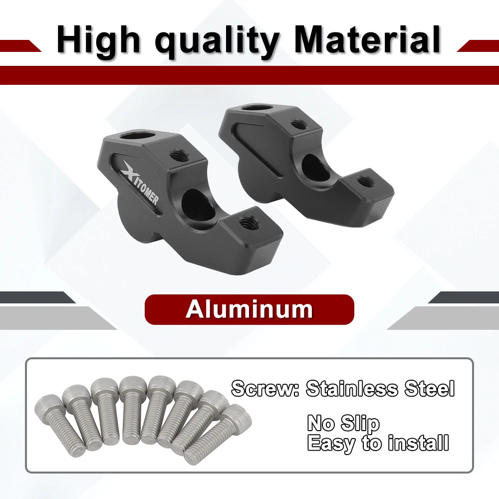 Motorcycle Handlebar Riser Height 30mm with 25mm offset Handle Bar Clamp Extend Adapter 368G 368 G 2024 2025 2026 For ZONTES