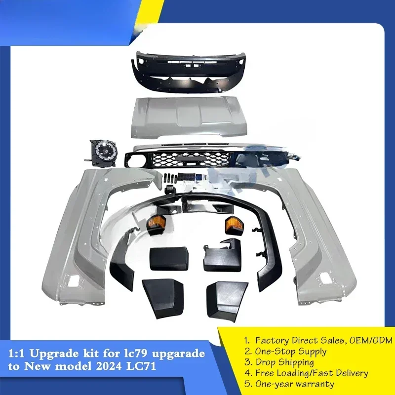 

Maictop 1:1 Upgrade kit Body kits for land cruiser LC79 LC78 LC76 upgrade to New model 2024 LC71
