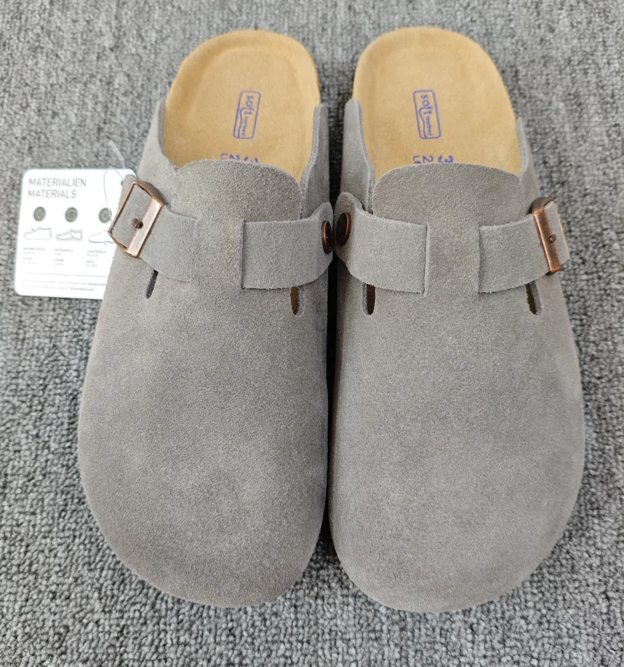 2026 NEW Comfortable Closed-Toe Slippers with Cork Footbed Indoor Outdoor Use Soft Slip-On Home Slippers for Women And Men
